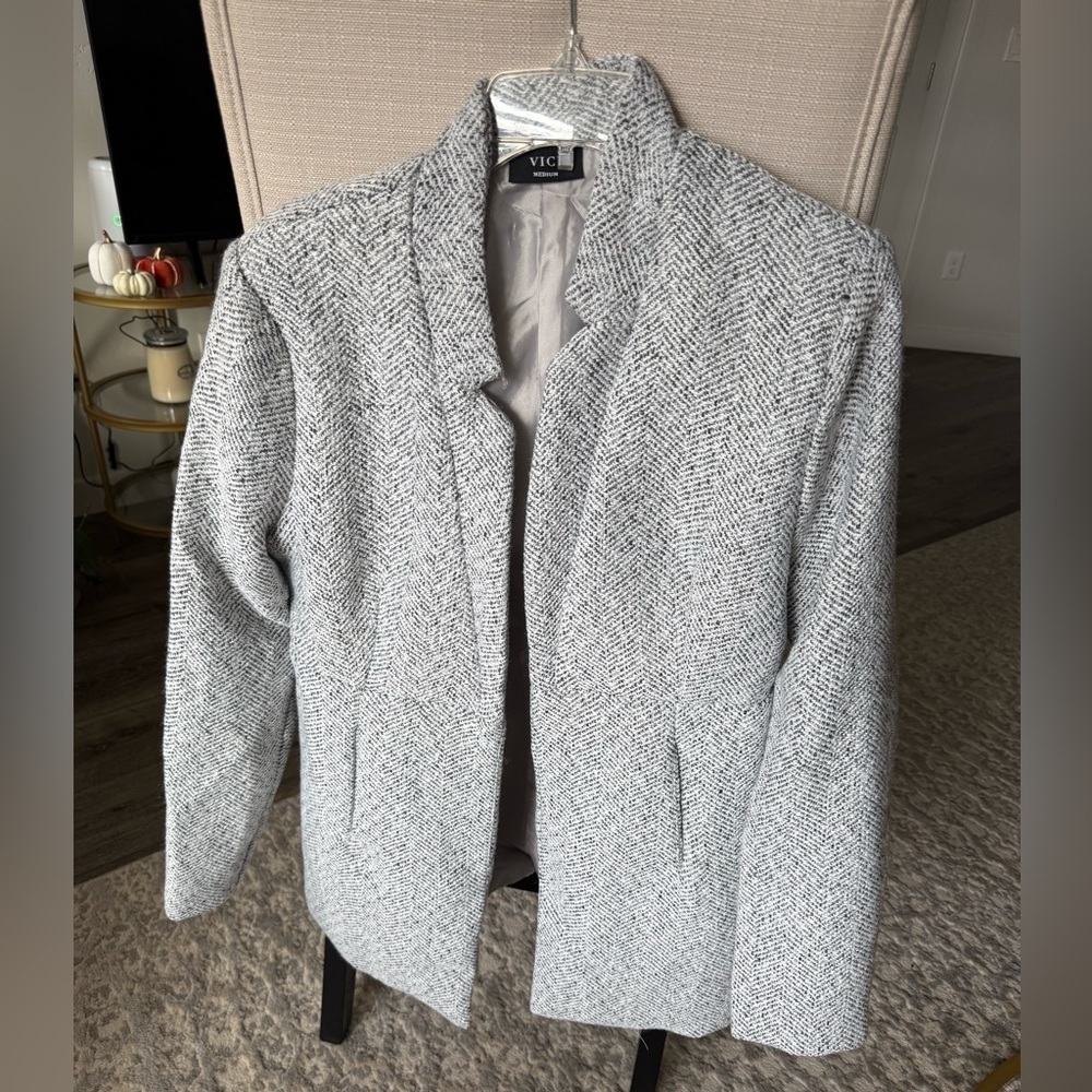 EUC Vici Women's Herringbone Jacket in Gray, Medium
